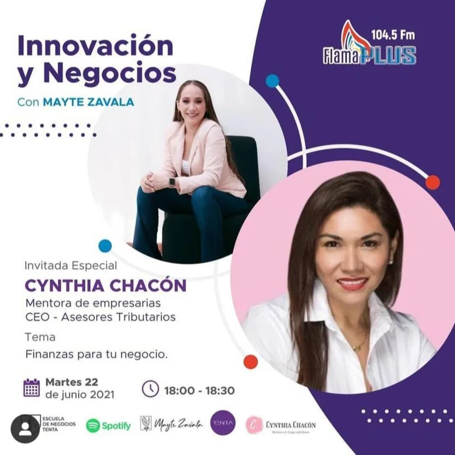 Cynthia Chacón, invitada especial en FlamaPlus 104.5 FM